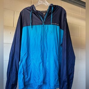 Eddie Bauer XL Men's Two-Tone Blue Windbreaker
